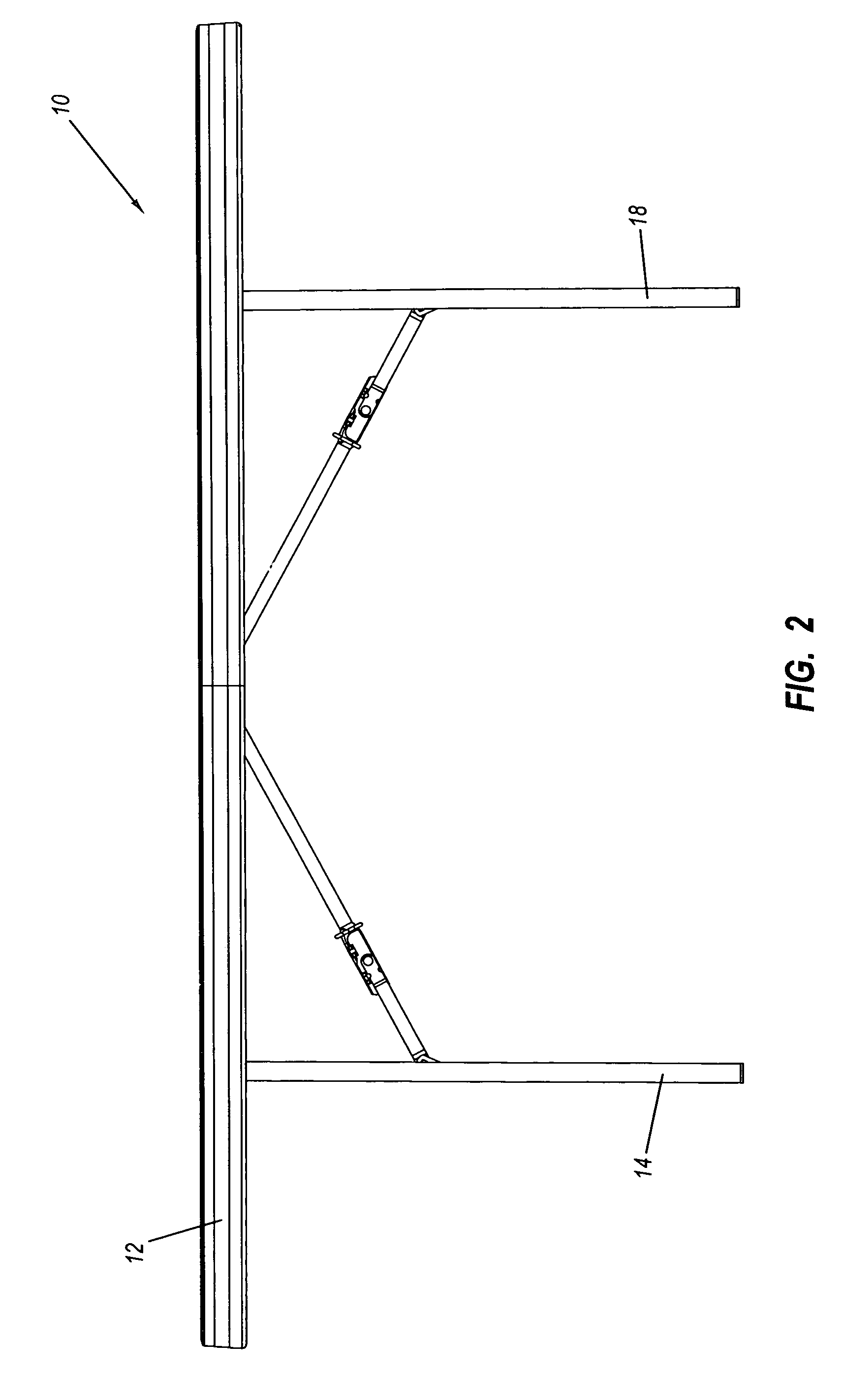 Table with edge support structures