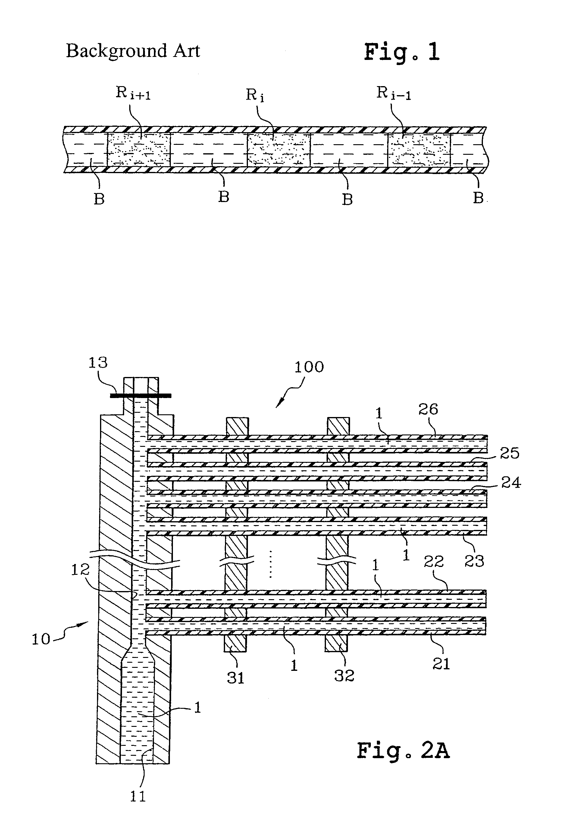 Device for parallel and synchronous injection for sequential injection of different reagents