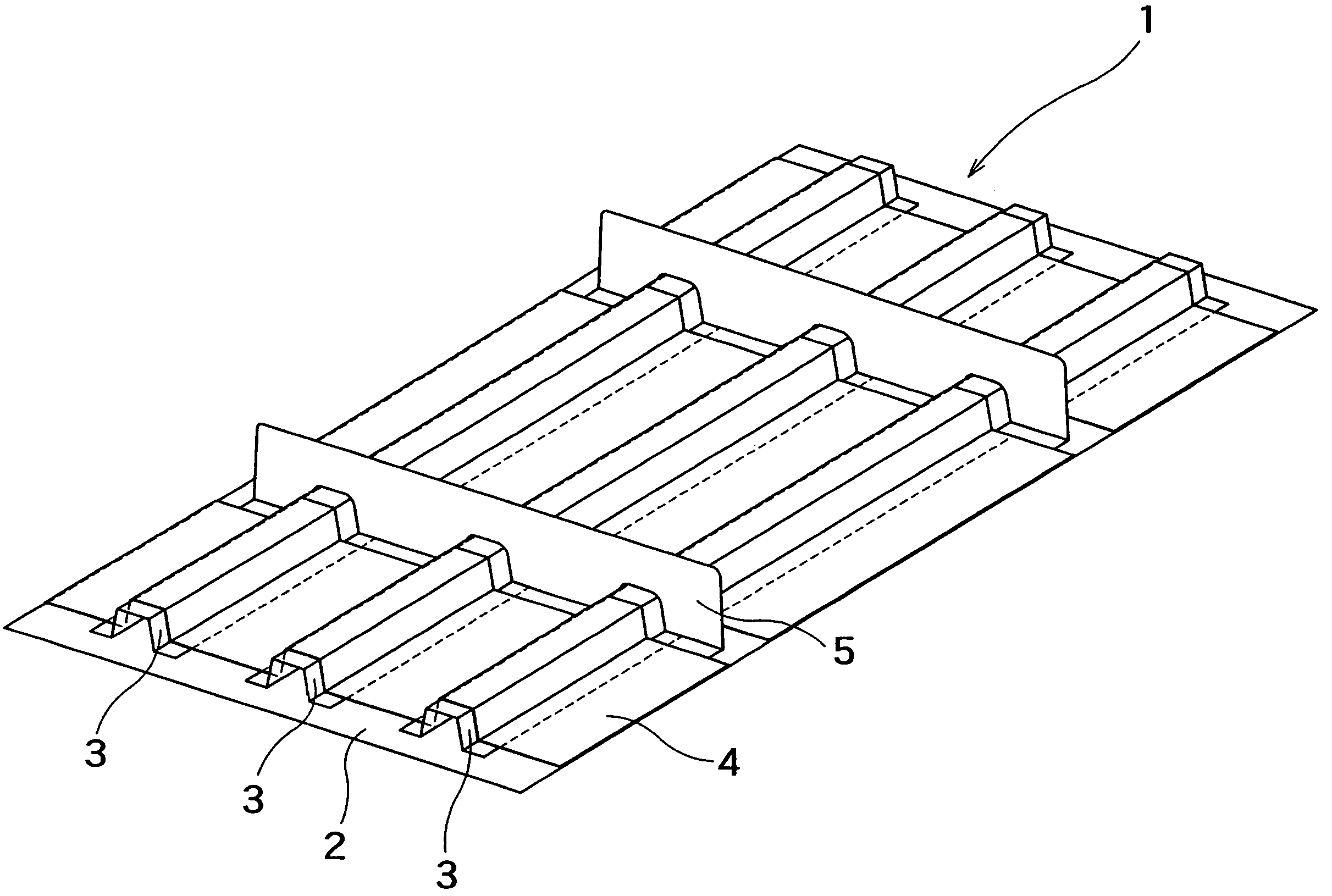 Composite material-stiffened panel and manufacturing method thereof