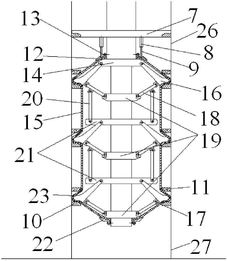 Heat-sensitive umbrella type folded multilayer packer