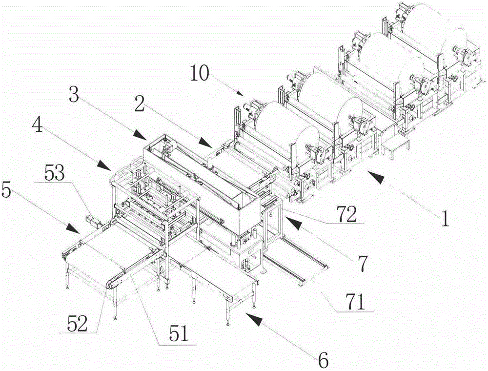 Automatic multilayer abrasive paper blanking device