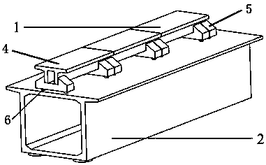 Beam pi-type track beam applied to large span high-speed maglev line