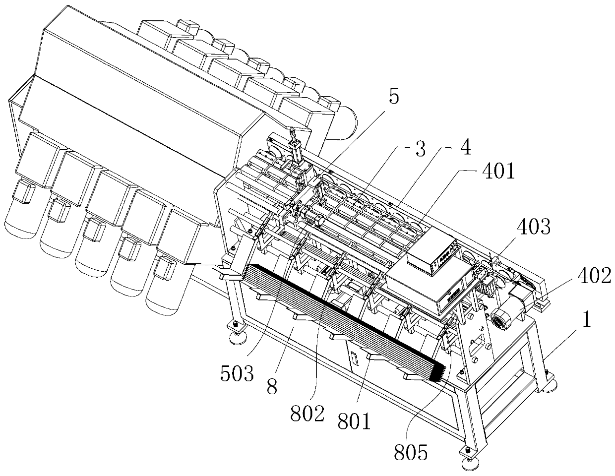 Continuous detection device used after electric heating pipe shrinkage