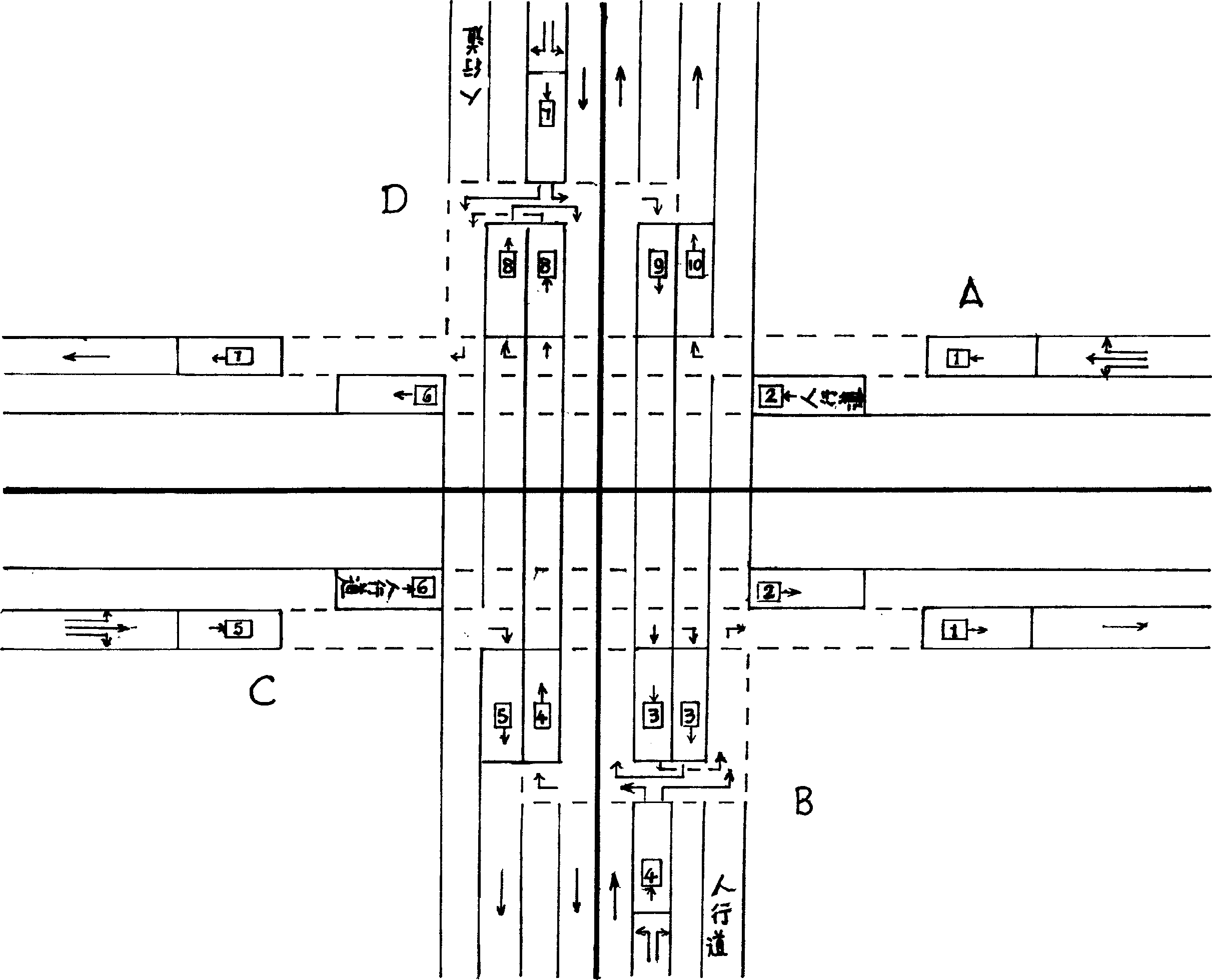 Ground or under pass for man and vehicle unblocking at underground crossroads