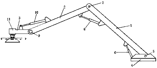 Multifunctional cantilever crane of watering cart and control method of multifunctional cantilever crane