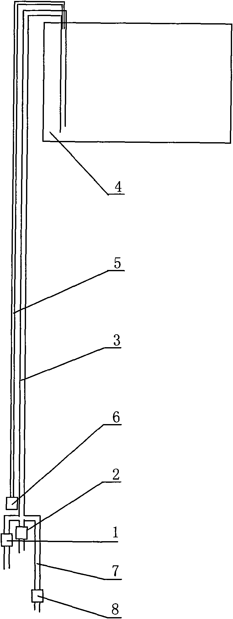 Manual emptying defroster for water supplying and draining pipeline