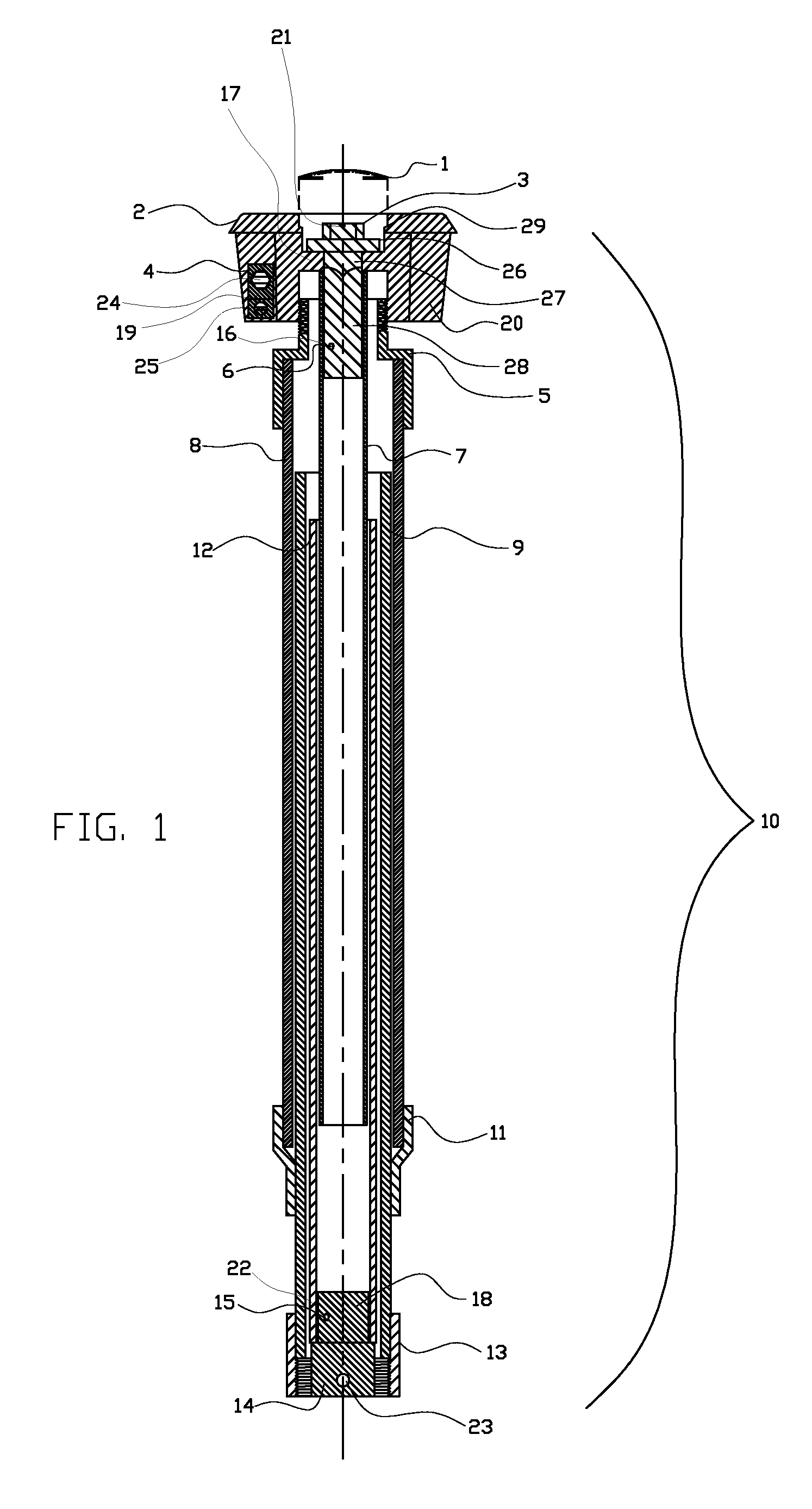 Top operating telescoping adjustable valve box and valve stem assembly