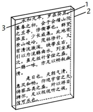 Calligraphy practicing tool made of common Chinese character model