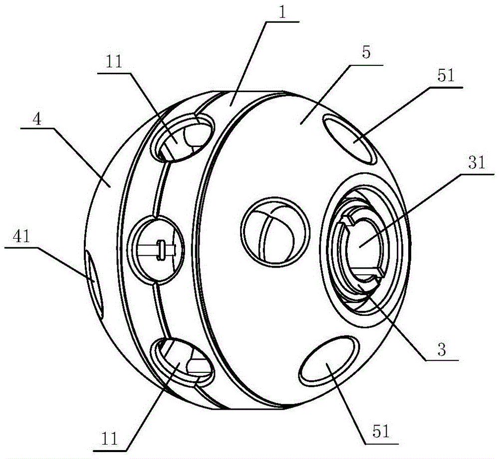 Multi-directional connecting ball