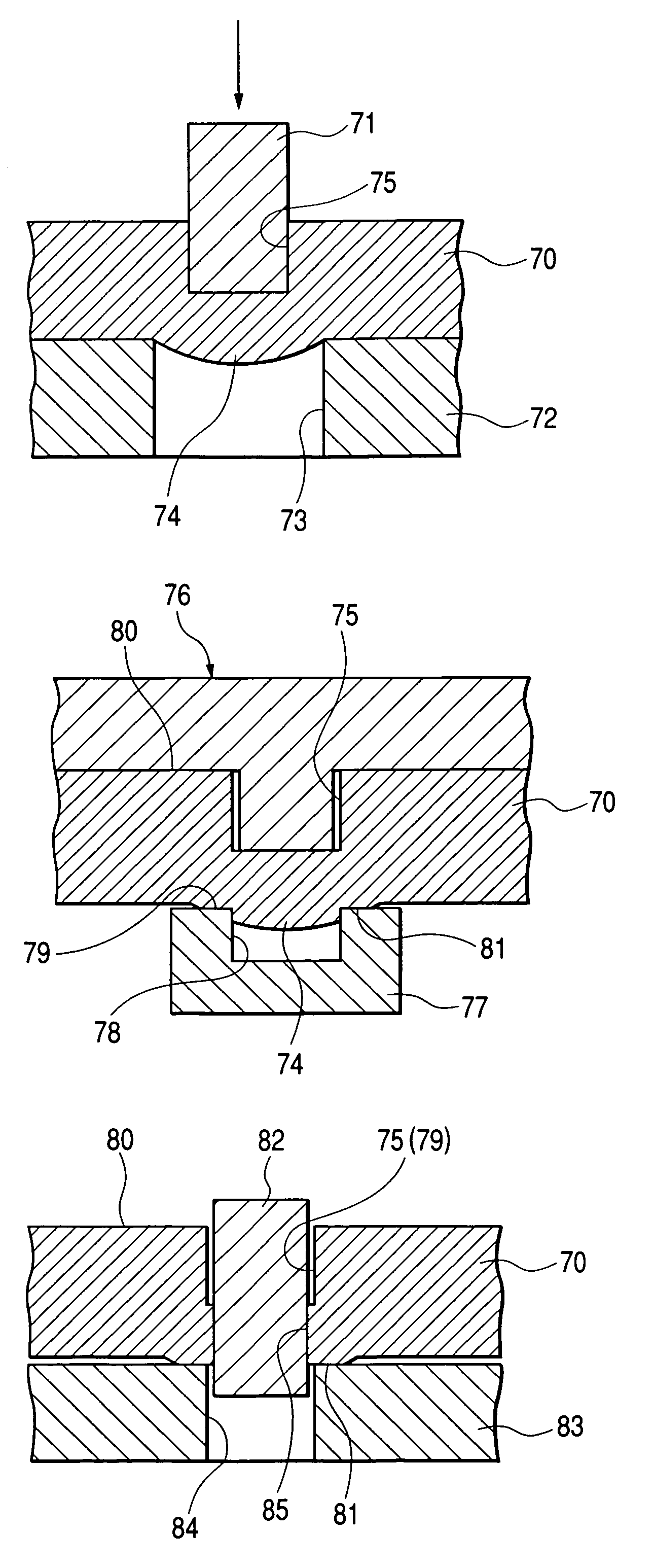Method of punching small hole and method of manufacturing liquid ejection head using the same