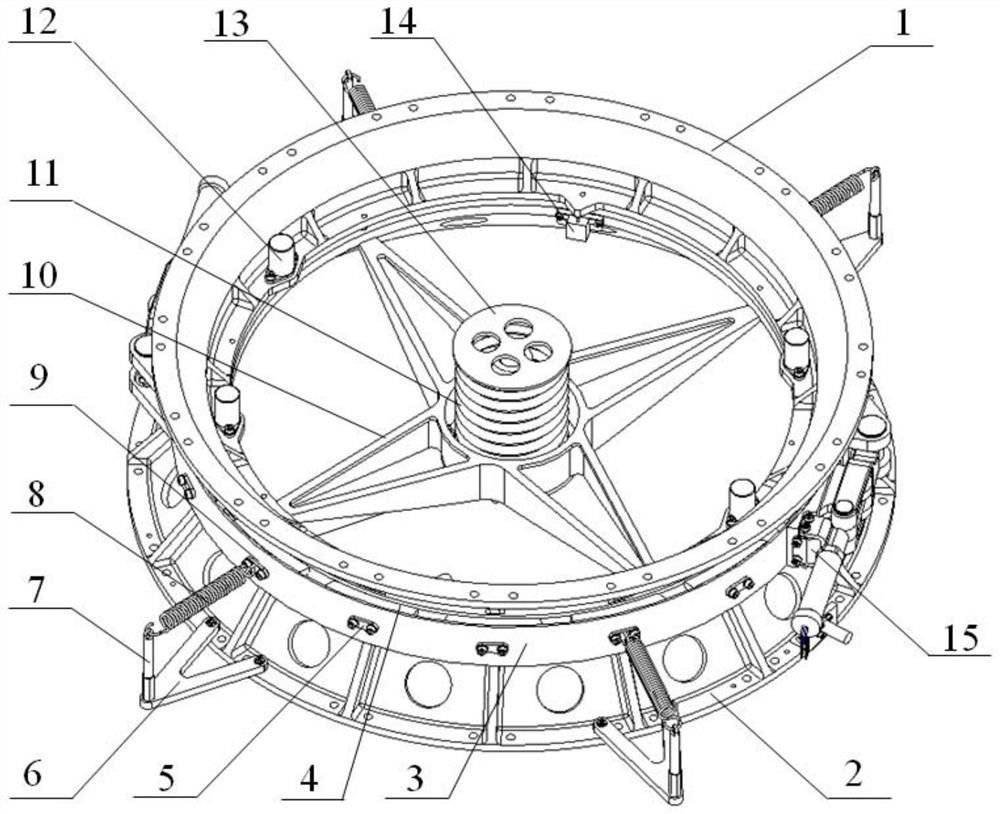 Connecting rod type satellite-rocket separation mechanism