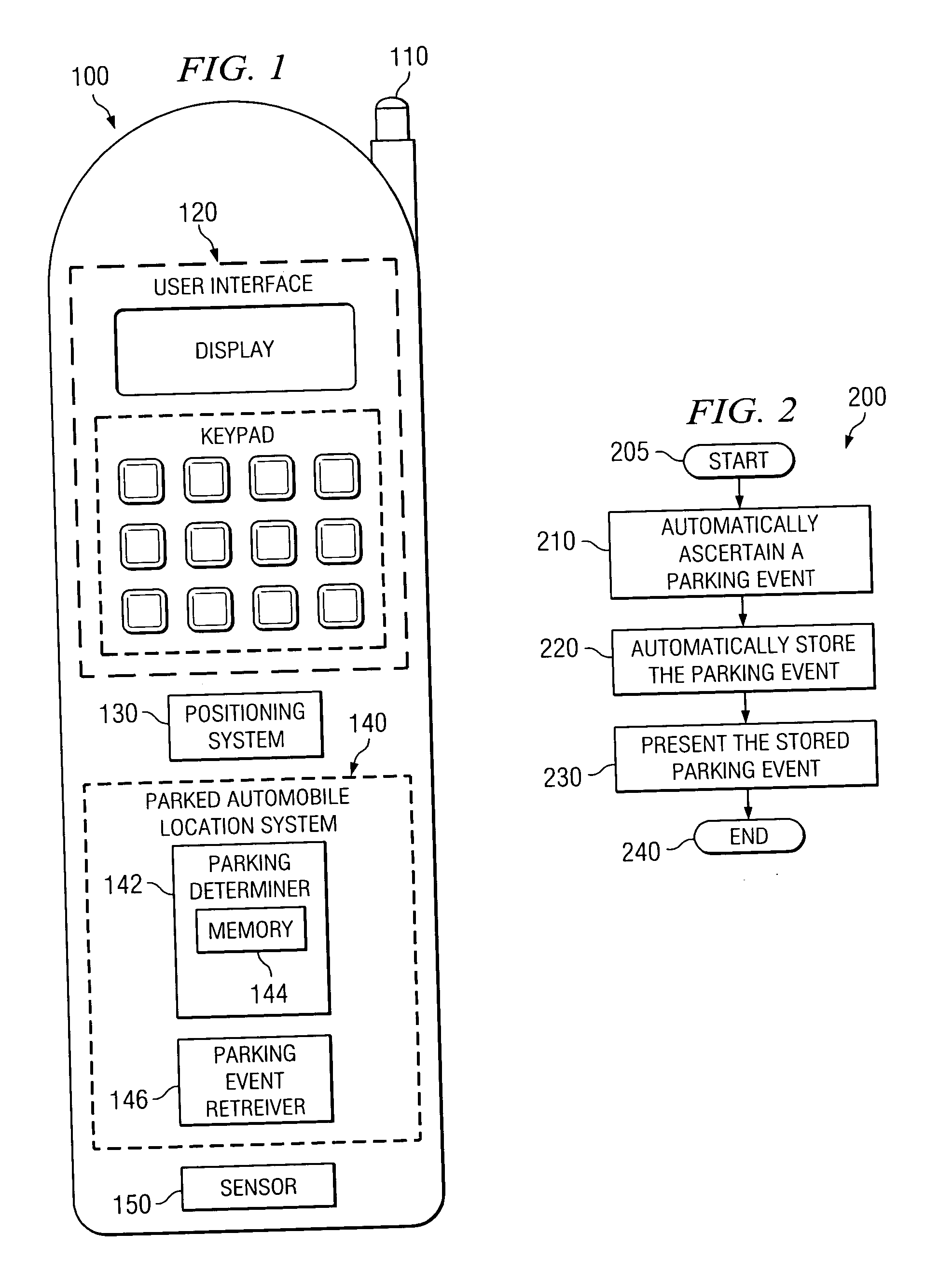 Location system for locating a parked vehicle, a method for providing a location of a parked vehicle and a personal wireless device incorporating the system or method