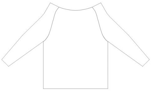 The knitting structure and knitting method of the shoulder version of the improved full-molded raglan sleeve