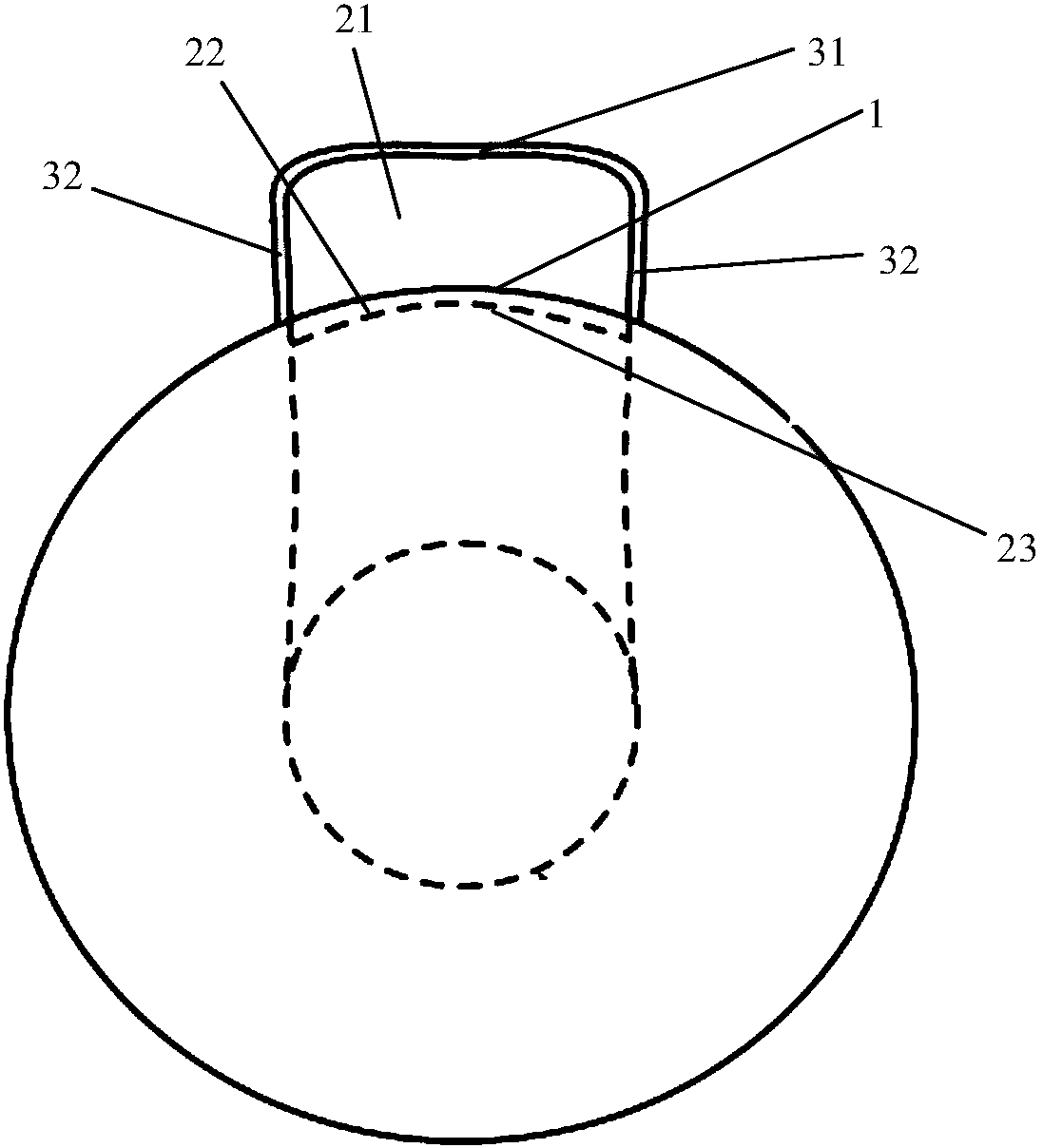 A subsonic air inlet integrated with aircraft without partition
