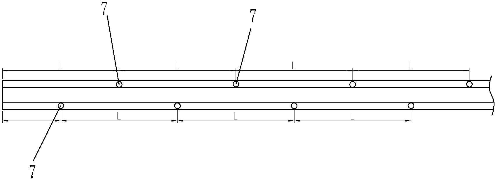 Trolley track of ladle crane and mounting method of trolley track