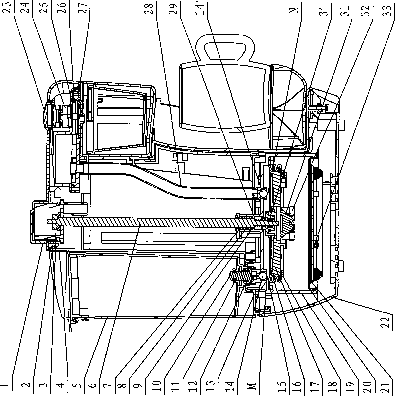 Heating device with adjustable water amount