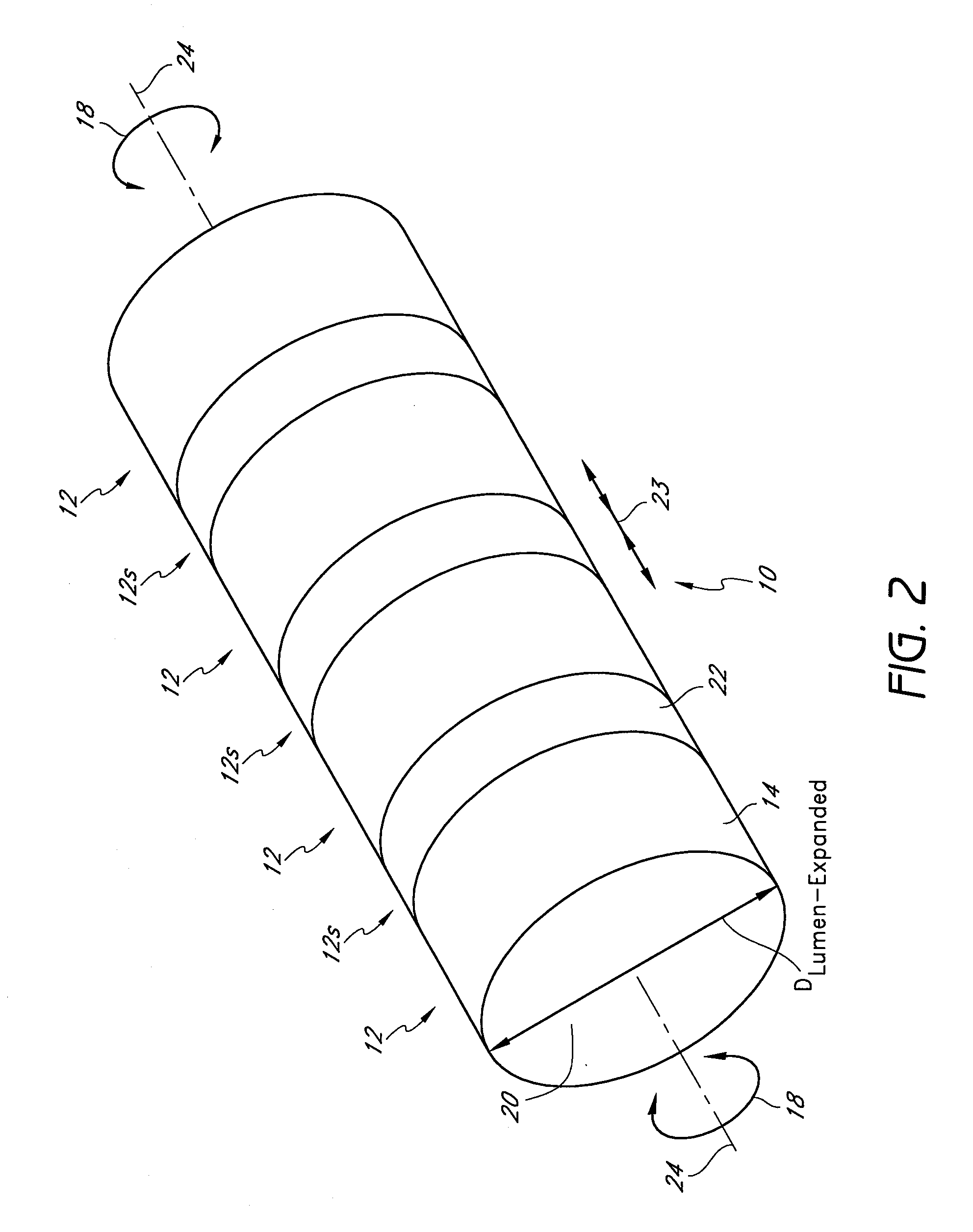Circumferentially nested expandable device