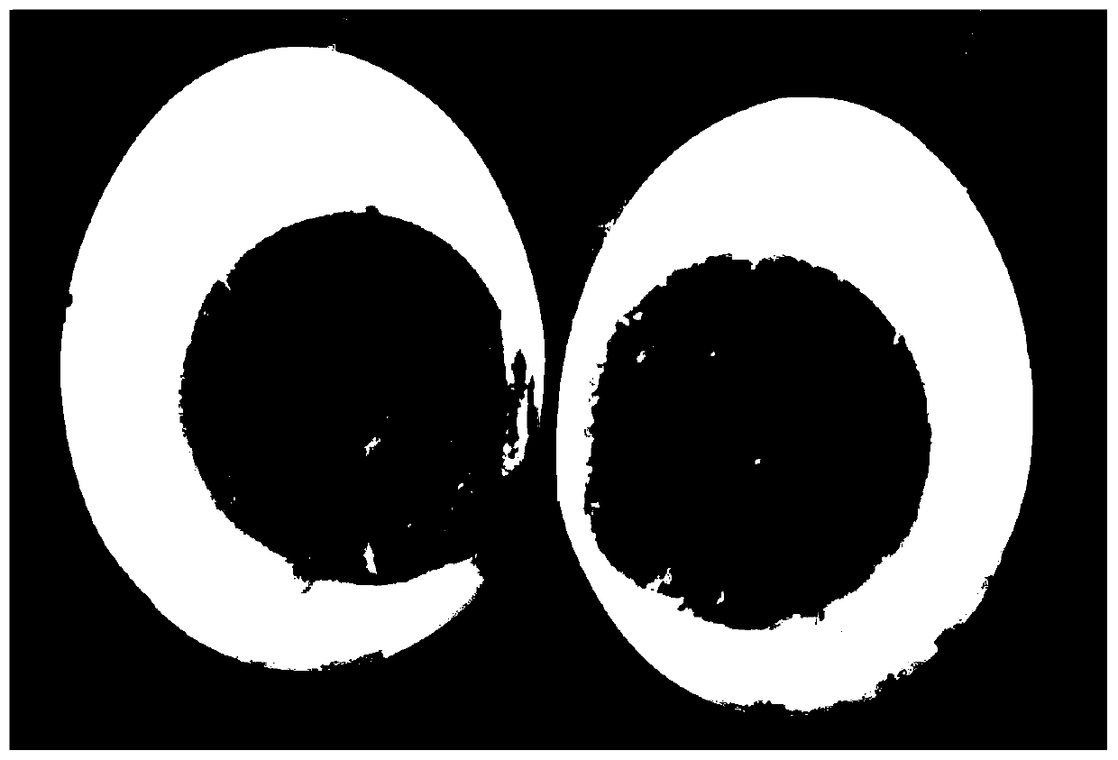 Method for preparing original taste soft-boiled eggs by ultrasound