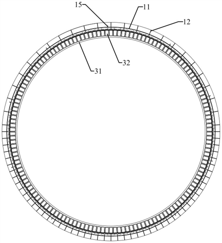 Water stop device for starting slurry shield glass fiber enclosure structure