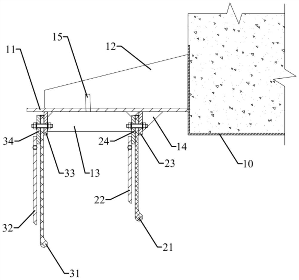 Water stop device for starting slurry shield glass fiber enclosure structure