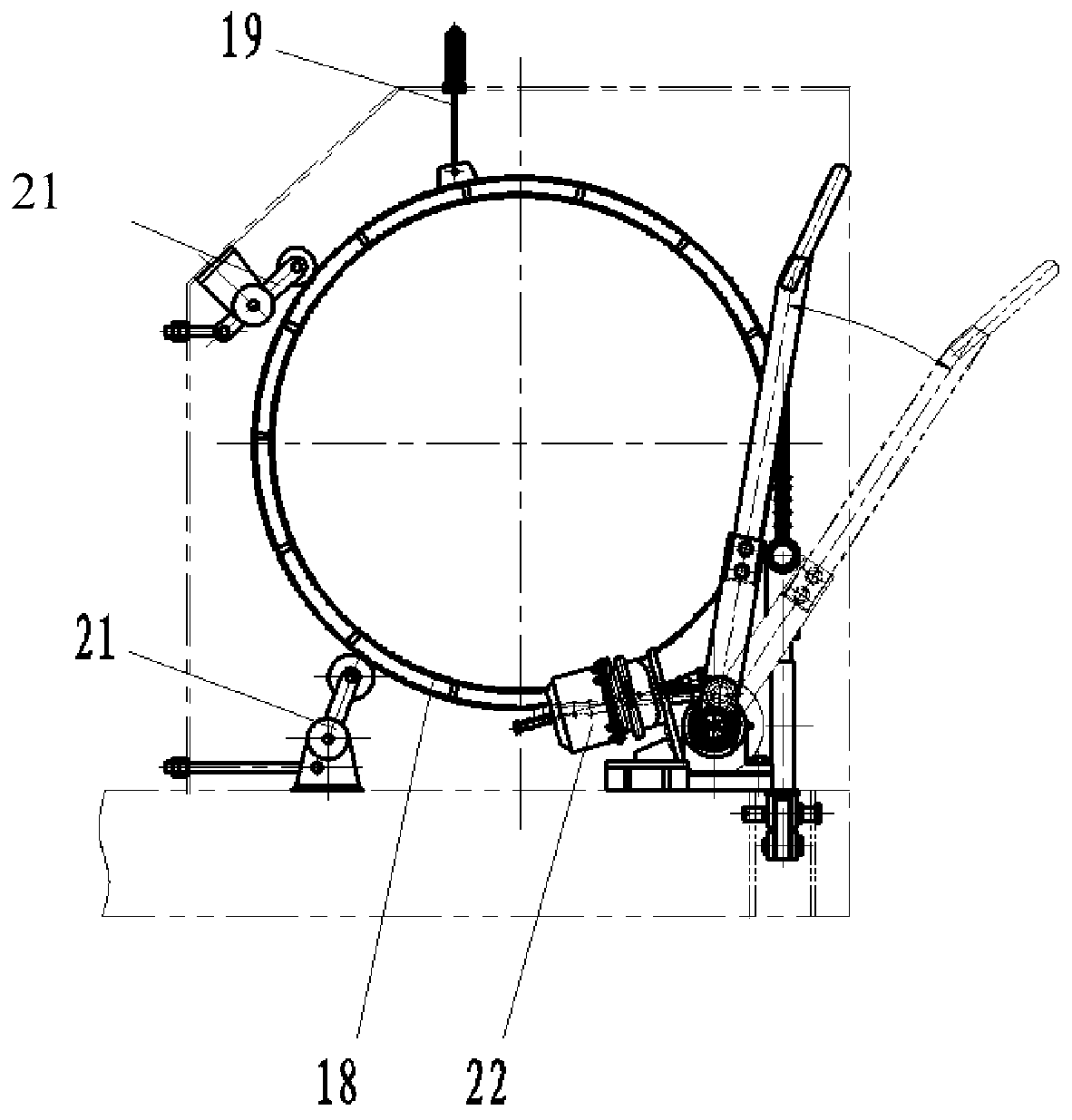 Air cylinder braking type sand reel brake device
