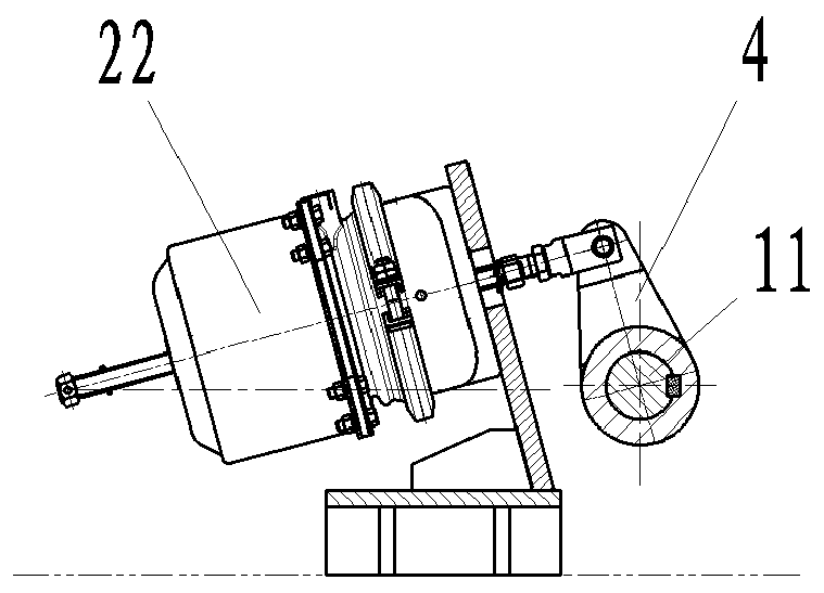 Air cylinder braking type sand reel brake device