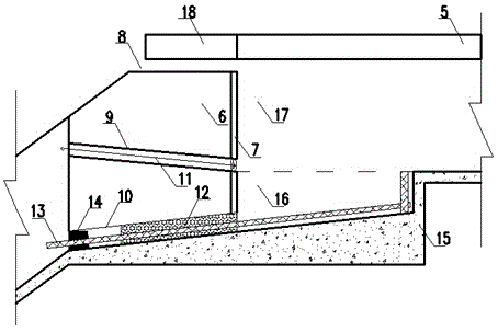 Flood drainage system sealing structure with the function of draining underground spring water and tailings seepage