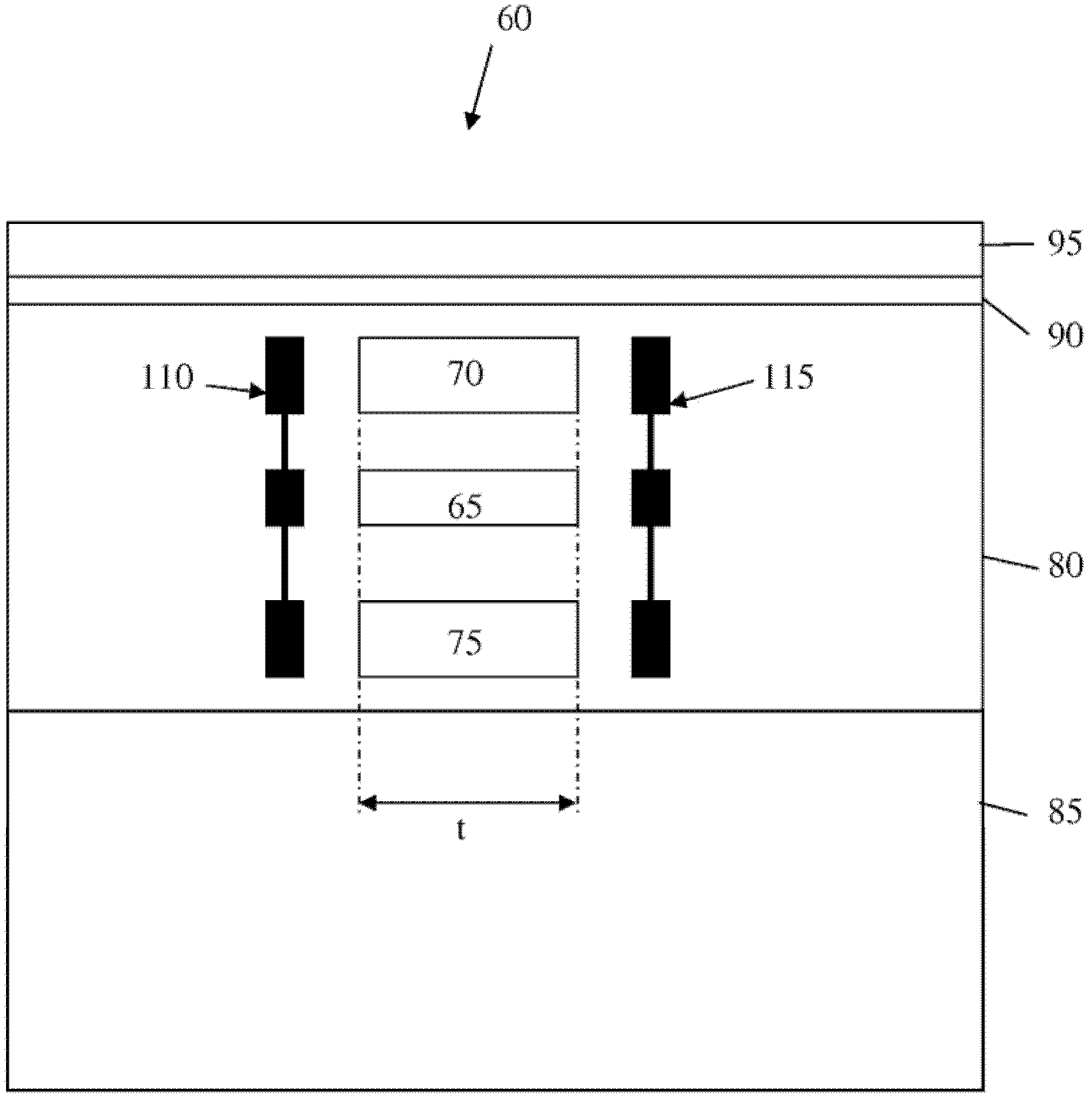 Vertical coplanar waveguide with tunable characteristic impedance, design structure and method of fabricating the same