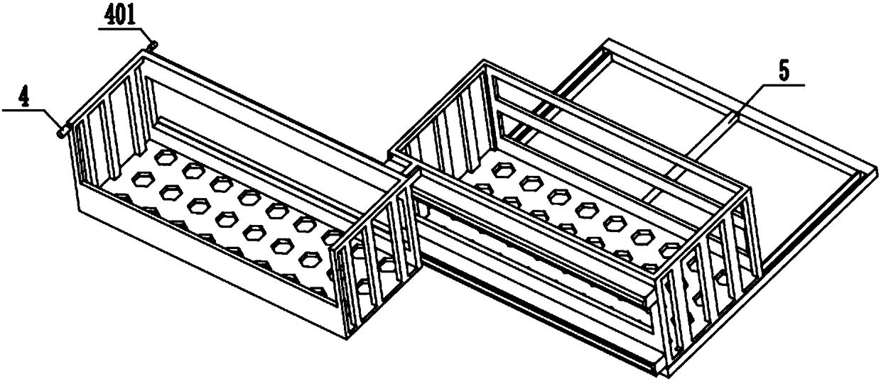 Luggage rack for long-distance coach luggage compartment