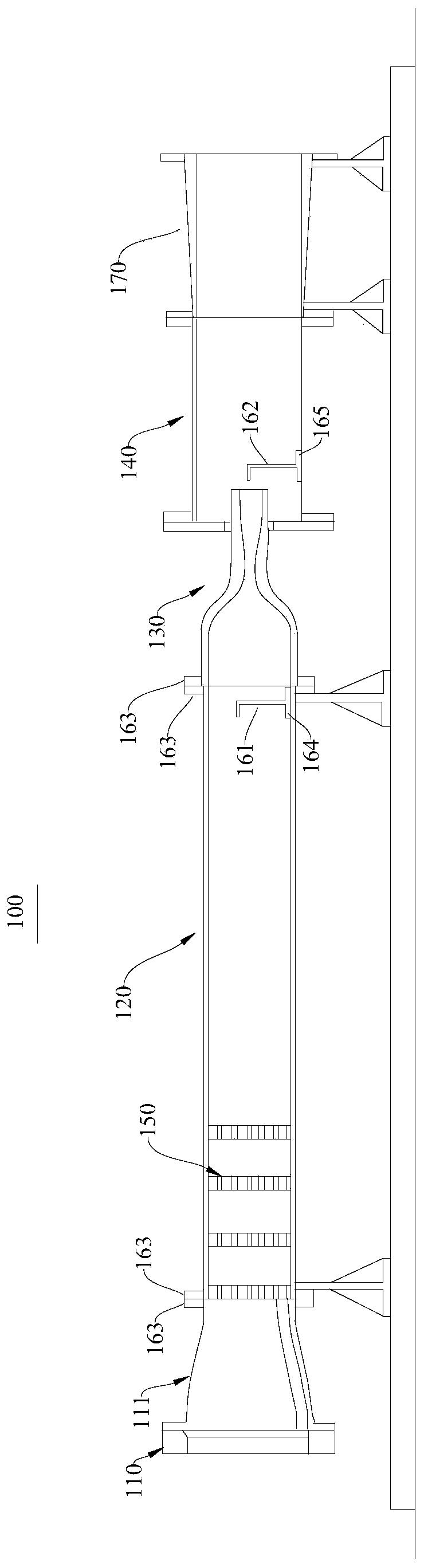 Experimental device for wind tunnel flow field noise assessment and assessment method