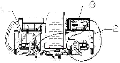 Composite rinsing-free water treatment system and application method thereof