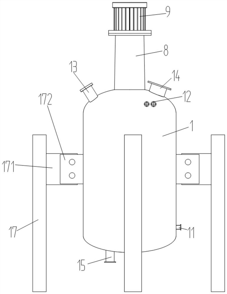Reaction kettle for producing chlorine ether rubber