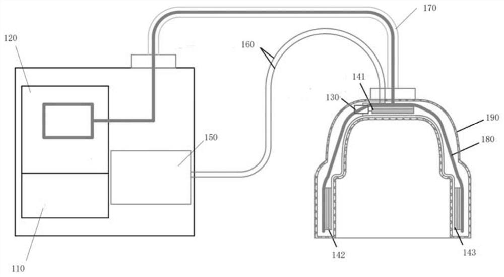 Cooling device and system, and magnetic resonance equipment