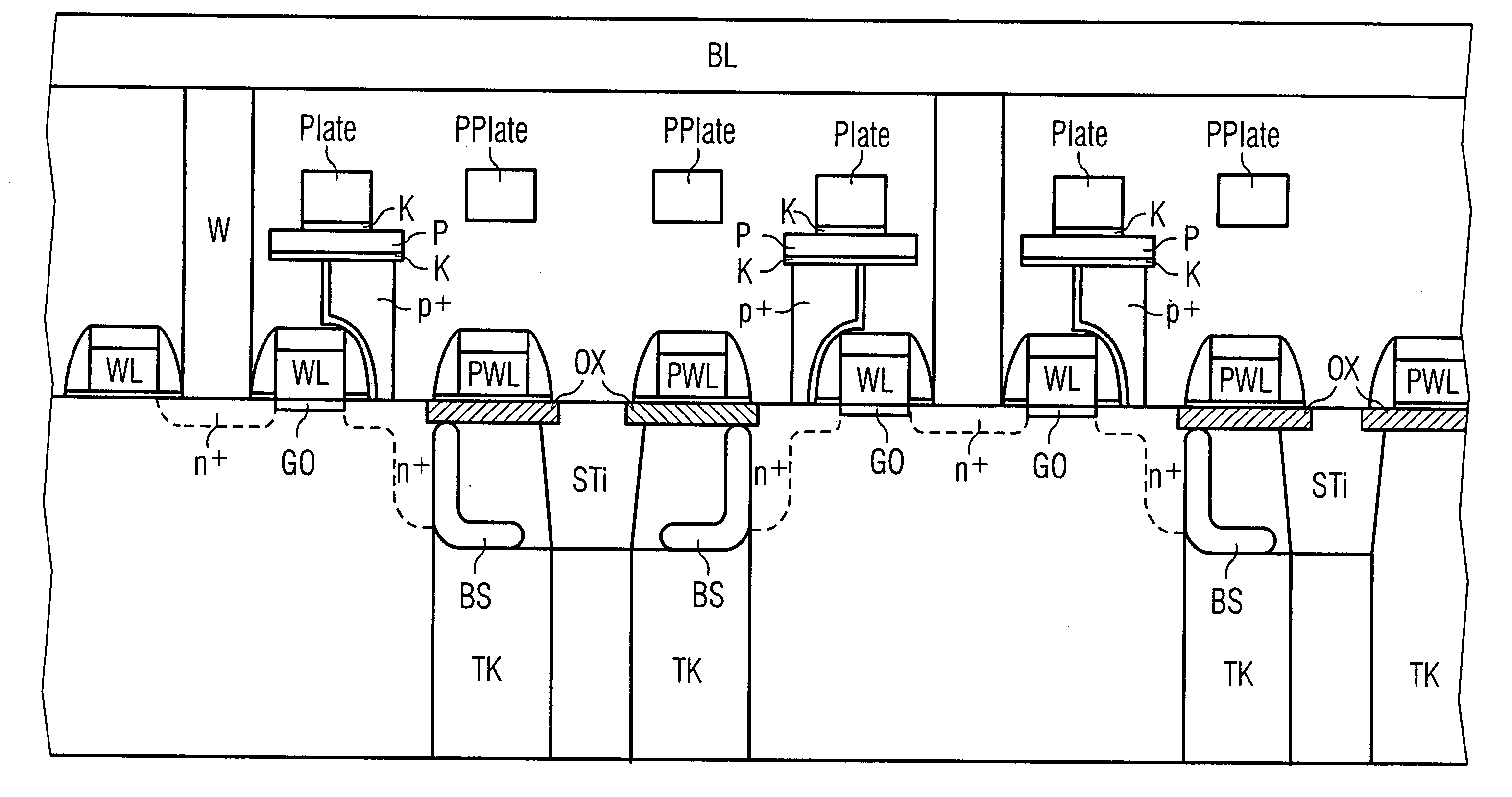 Semiconductor memory with volatile and non-volatile memory cells