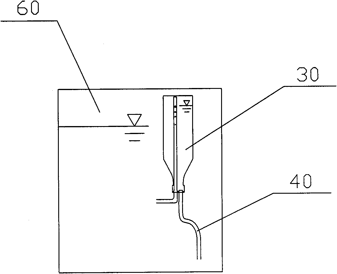 Method and device for sampling emergent gas in natural spring water