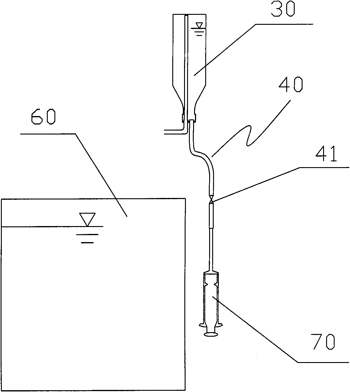 Method and device for sampling emergent gas in natural spring water