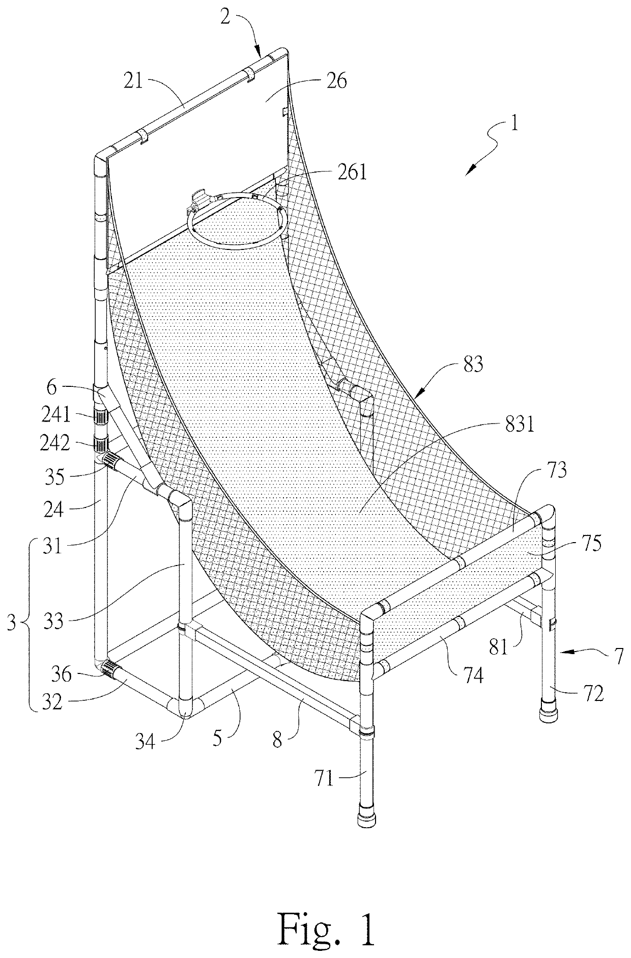 Foldable basketball stand