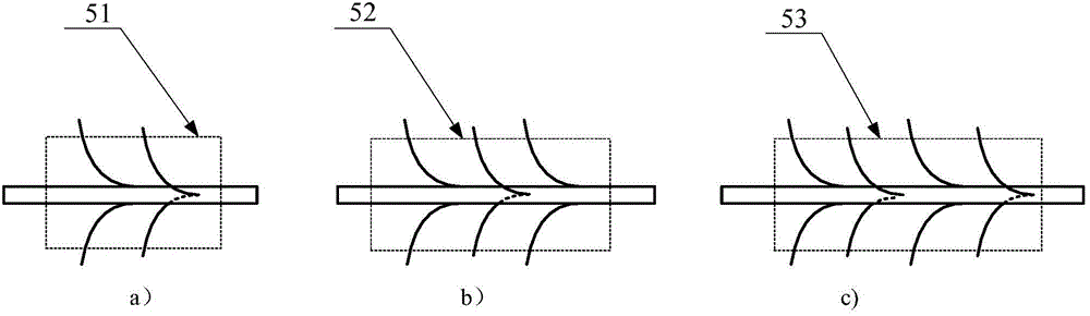 Quasi distributed optical fiber beam combiner