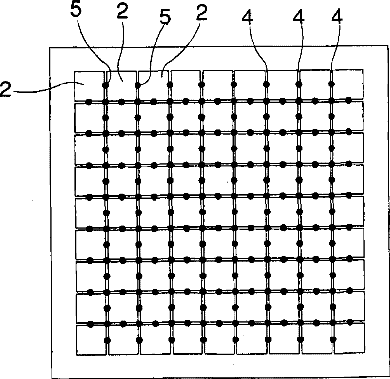 A method for connecting ceramic tesserae