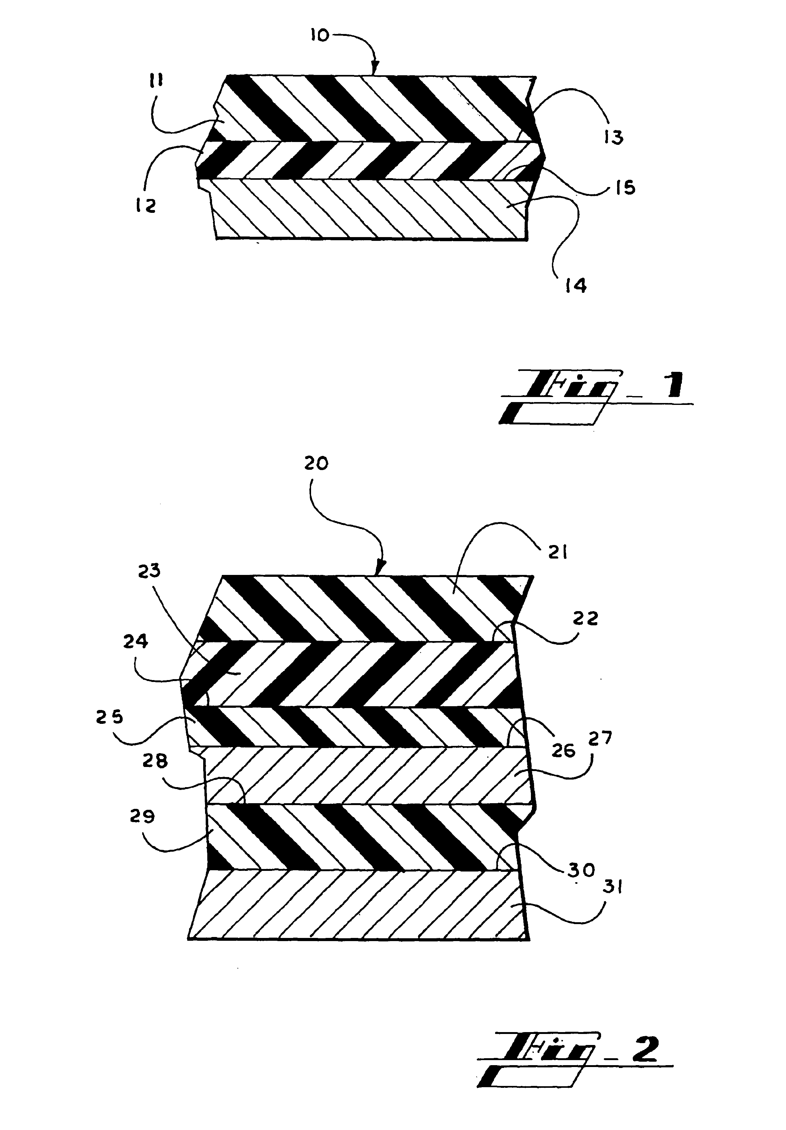 Heat transfer material having meltable layers separated by a release coating layer