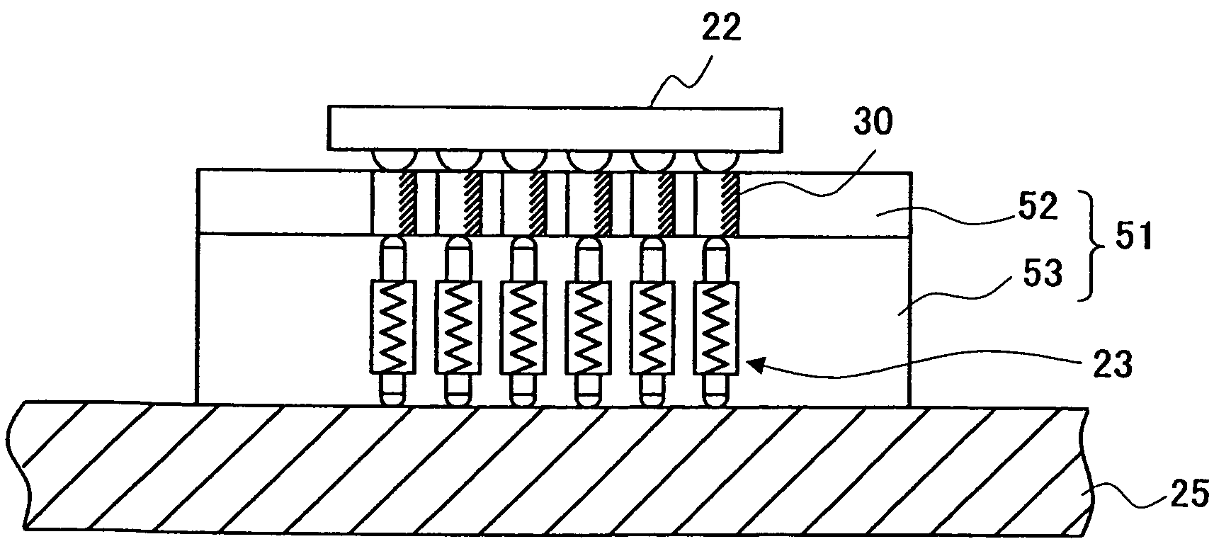 Contactor for electronic components and test method using the same