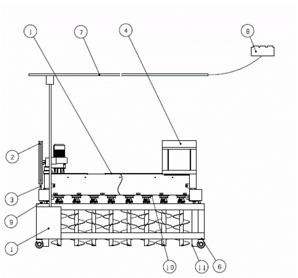 A mobile power supply system for a trough fermentation mixer