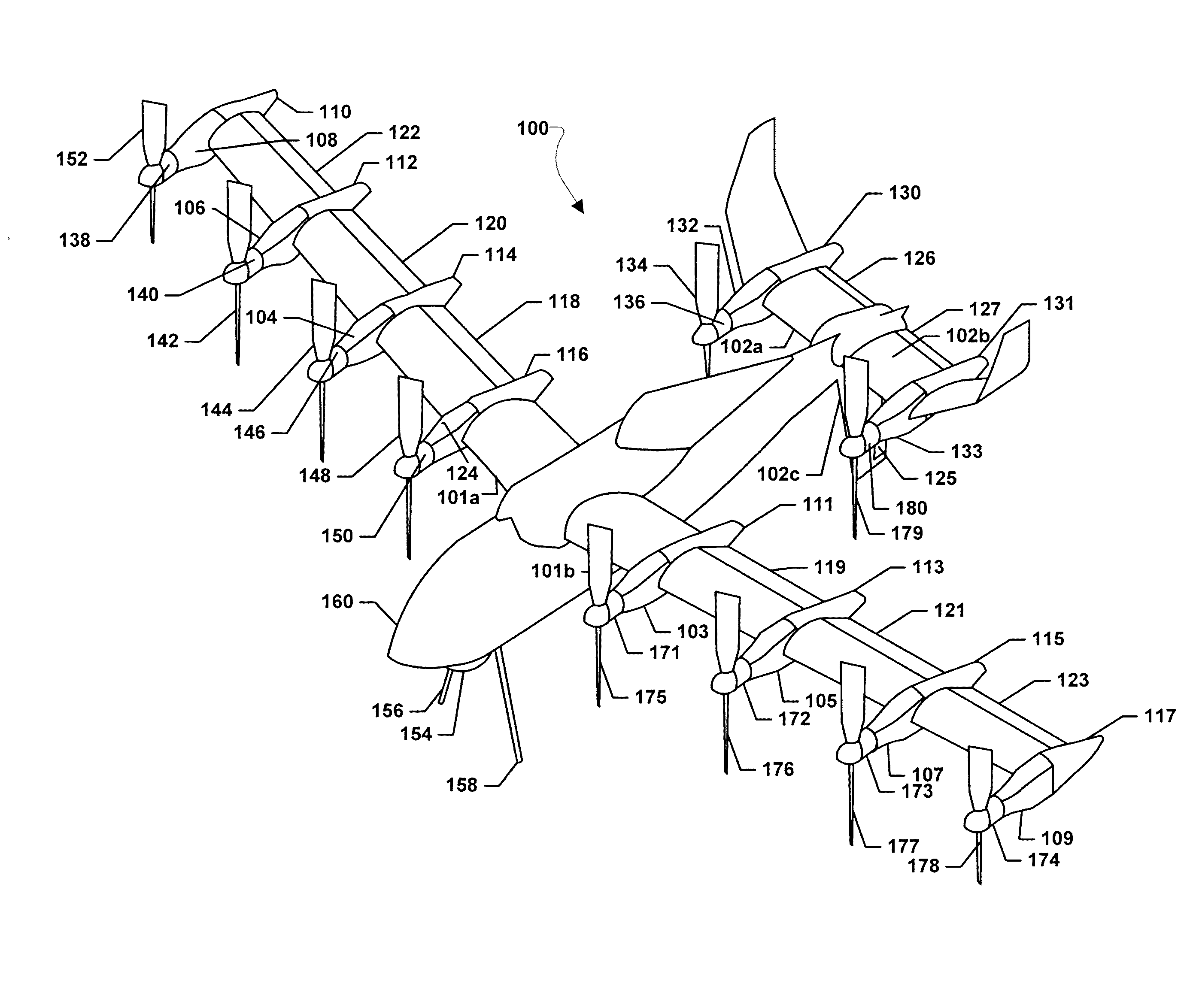 Vertical Takeoff and Landing Vehicle with Increased Cruise Efficiency