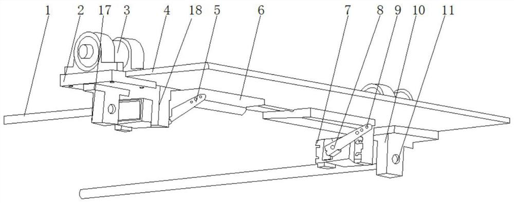 Deformation type lifting intelligent stair tail plate mechanism