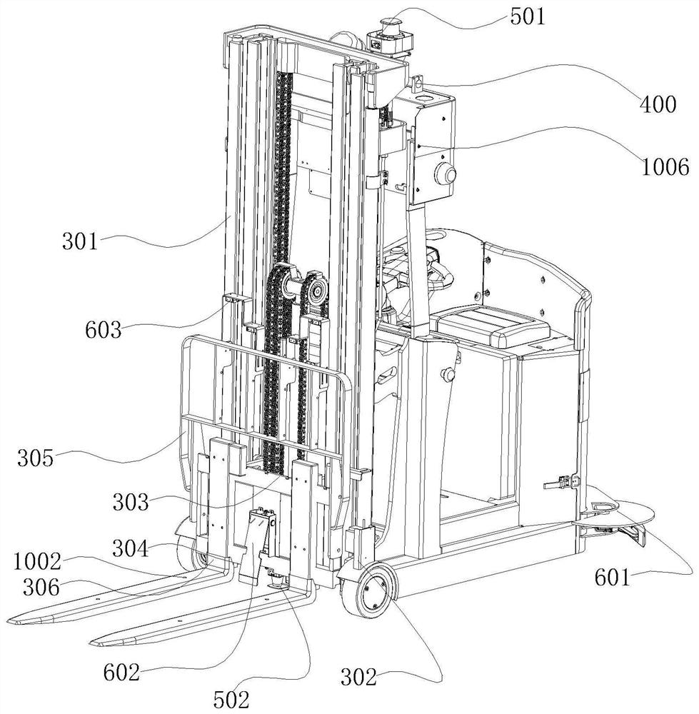 A counterbalanced AGV stacker