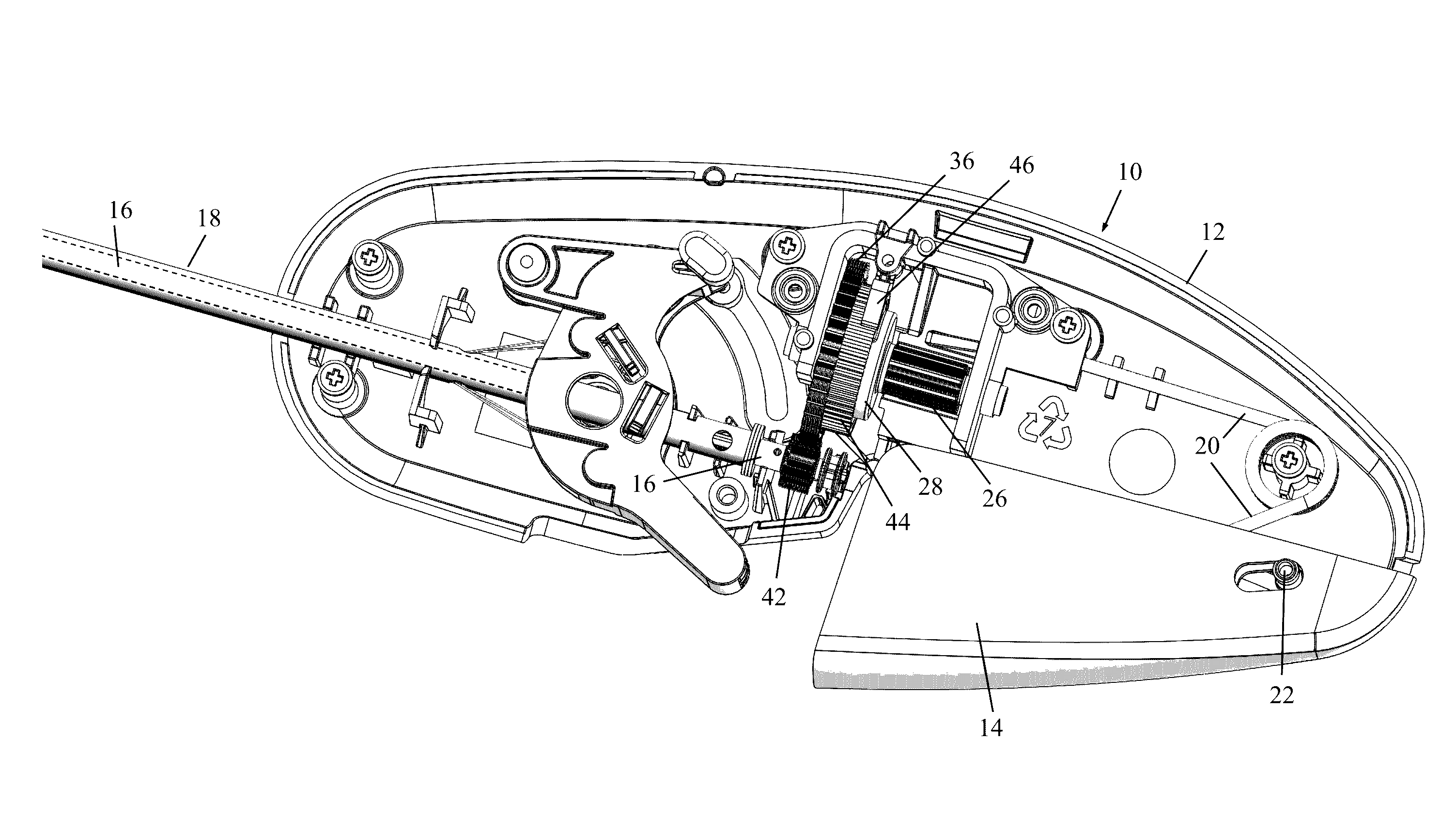 Gear mechanism for rotating drive shaft