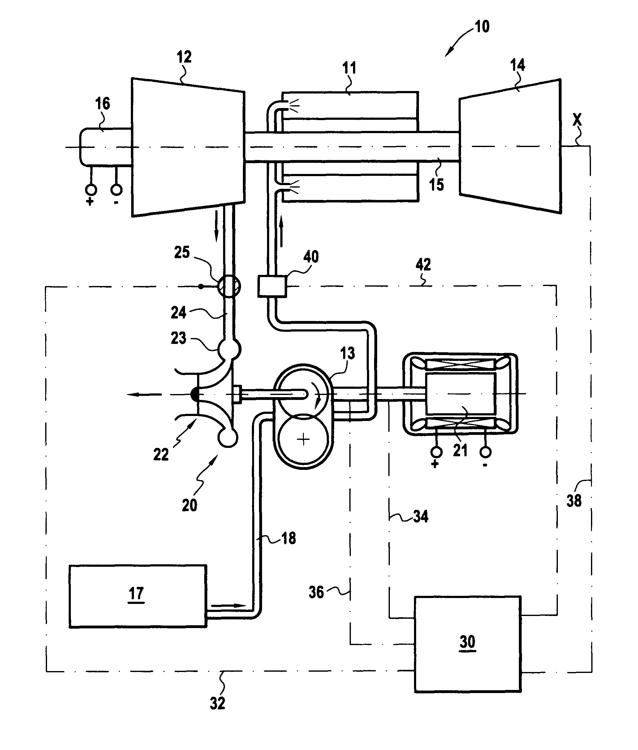 Assistance and emergency backup for the electrical drive of a fuel pump in a turbine engine