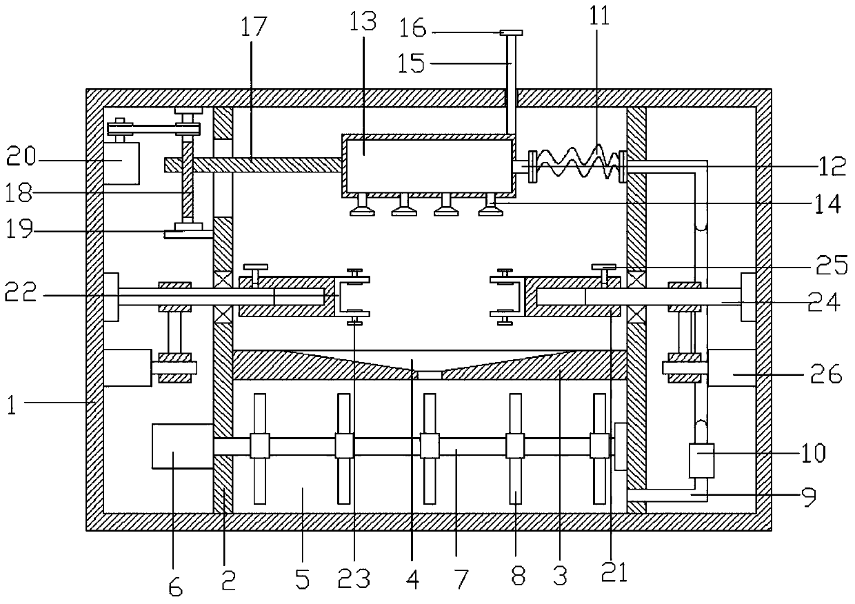 Paint spraying device for production of network filters