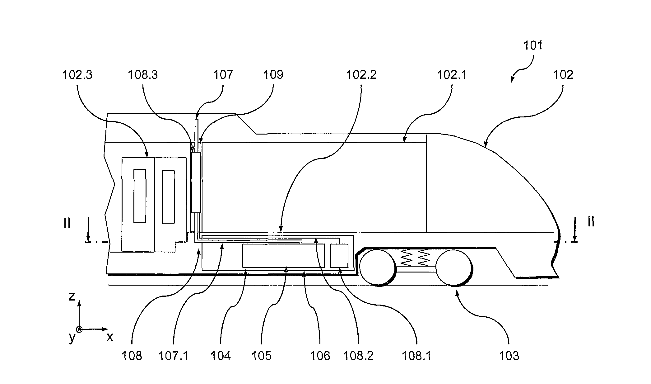 Railway vehicle with exhaust gas cleaning