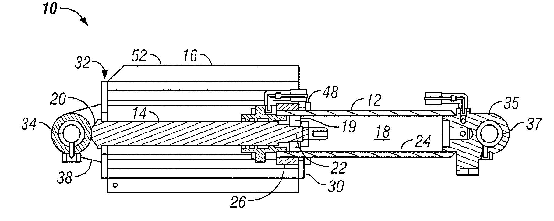 Actuator with a protective sleeve for a piston